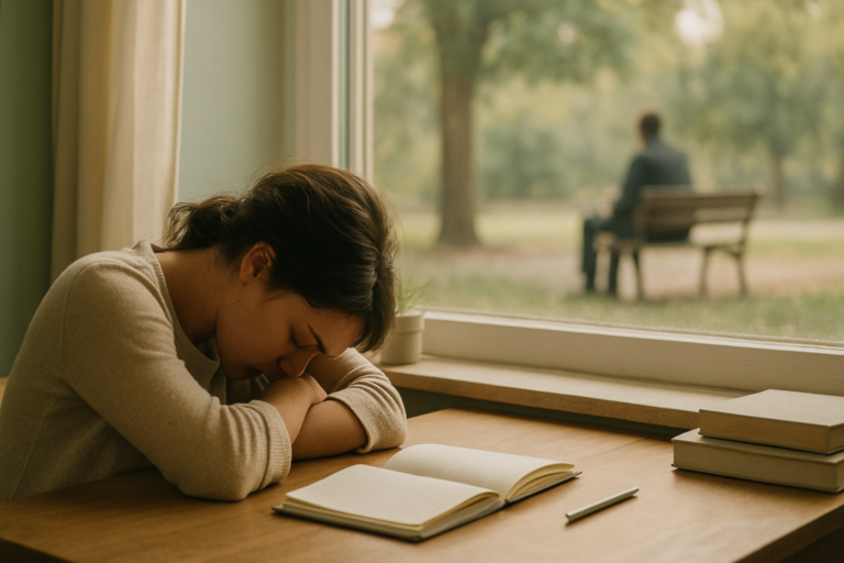 Photorealistic editorial photography header image for an article on ADHD Executive Function Challenges vs. Laziness